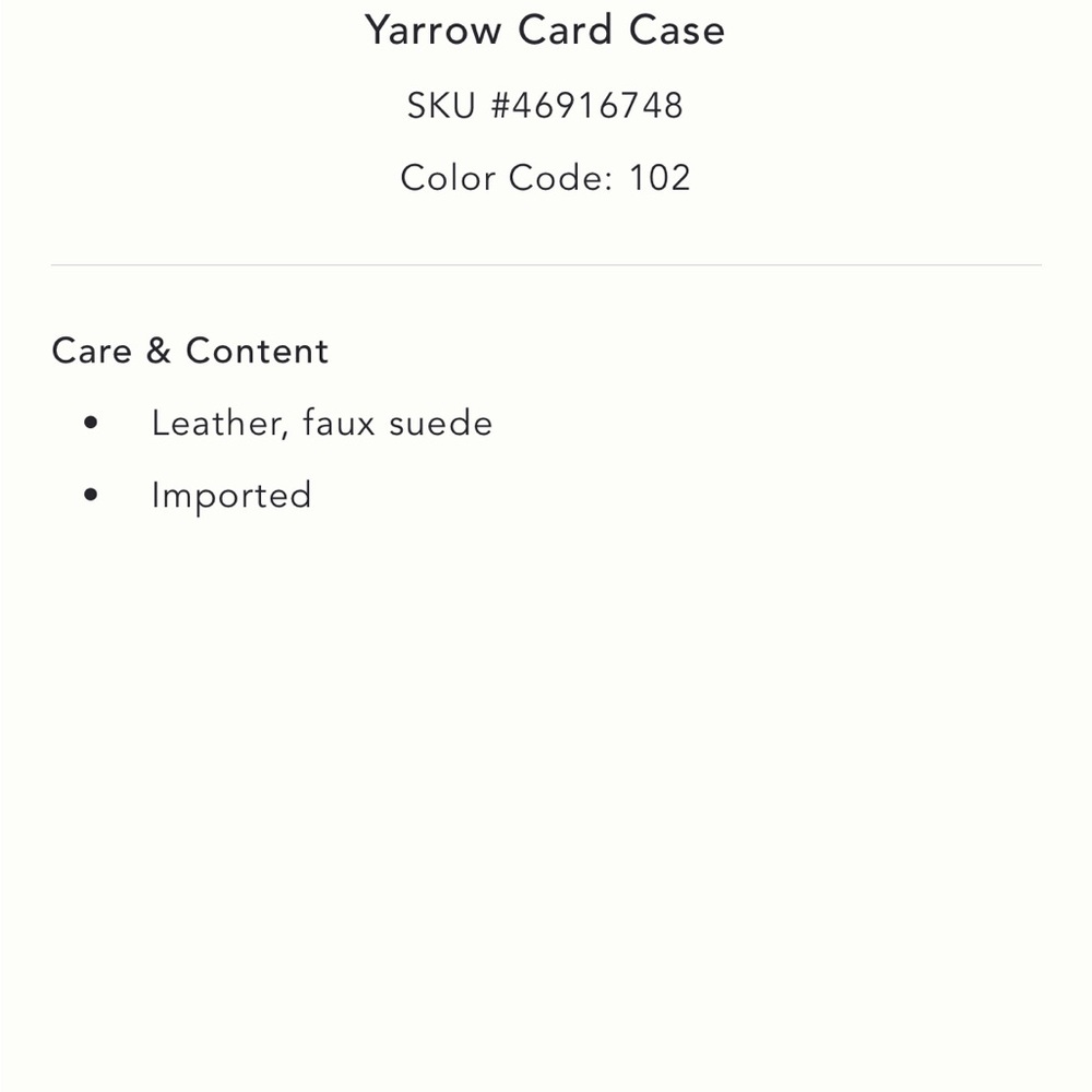 🐰 Anthropologie Yarrow Card Case (NWOT; Green/Gold) - Picture 4 of 8